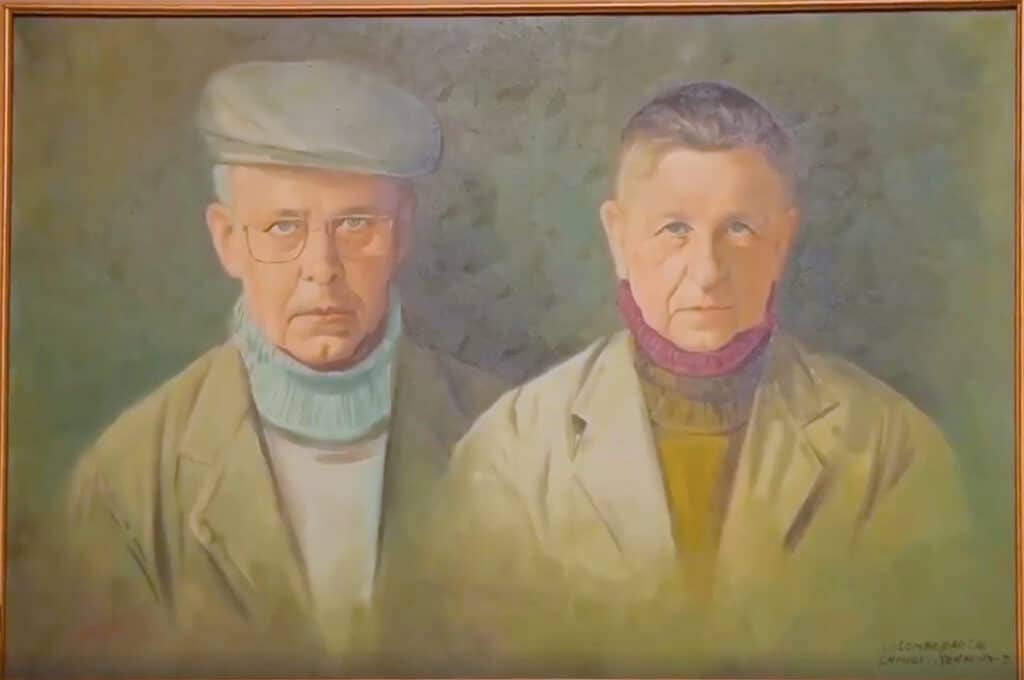 Janssen Brothers Painting of Two of the Brothers